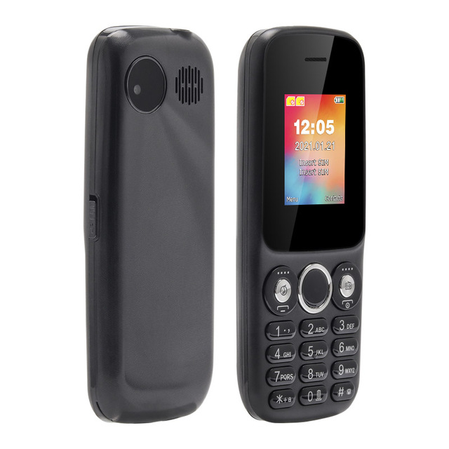 1.77 Inch Display UNIWA E1804 Slim Keypad Dual SIM GSM Gaming Seniors Phone with Spanish Support and Qwerty Keyboard