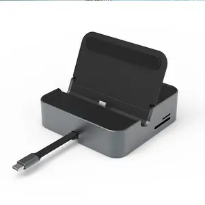 Black OEM ODM 9 In 1 Type C Hub Multifunctional Extension Dock Divider Usb C Hub 9 In 1 Screen Splitter Charging Base