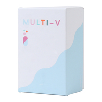 Boîte rigide personnalisée pour parfum pastel, bleu clair, couvercle blanc, base, boîte cadeau pour emballage de parfum de luxe