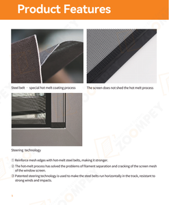 Nouveau lancement : <span class=keywords><strong>Moustiquaire</strong></span> à enroulement moderne détachable <span class=keywords><strong>avec</strong></span> brevet, ignifuge, résistante aux insectes, coupe-vent et technologie de fusion à chaud unique - Product Image 2