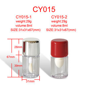 CY015 Tubo de Rubor Líquido en Polvo de 8 ml, Envase Vacío de Plástico con Aplicador de Bola, Impresión Serigráfica, Tapa de Rosca, Corrector Cosmético - Product Image 6