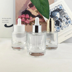 Flacon compte-gouttes cylindrique à épaule plate pour huiles essentielles, 30 ml et 20 ml, en verre dépoli, flacon échantillon cosmétique transparent LK01 Screen - Product Image 4