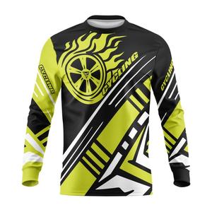 Jersey de Ciclismo de Manga Larga para Hombre, Ropa de Ciclismo de Montaña, <span class=keywords><strong>Camiseta</strong></span> de Bicicleta <span class=keywords><strong>MTB</strong></span>, Jersey de Motocross Todoterreno - Product Image 1