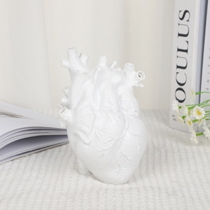 <span class=keywords><strong>Vase</strong></span> à fleurs en résine moderne en forme de cœur <span class=keywords><strong>humain</strong></span>, décoration d'Halloween effrayante, pot à fleurs pour bureau à domicile, artisanat décoratif - Product Image 4
