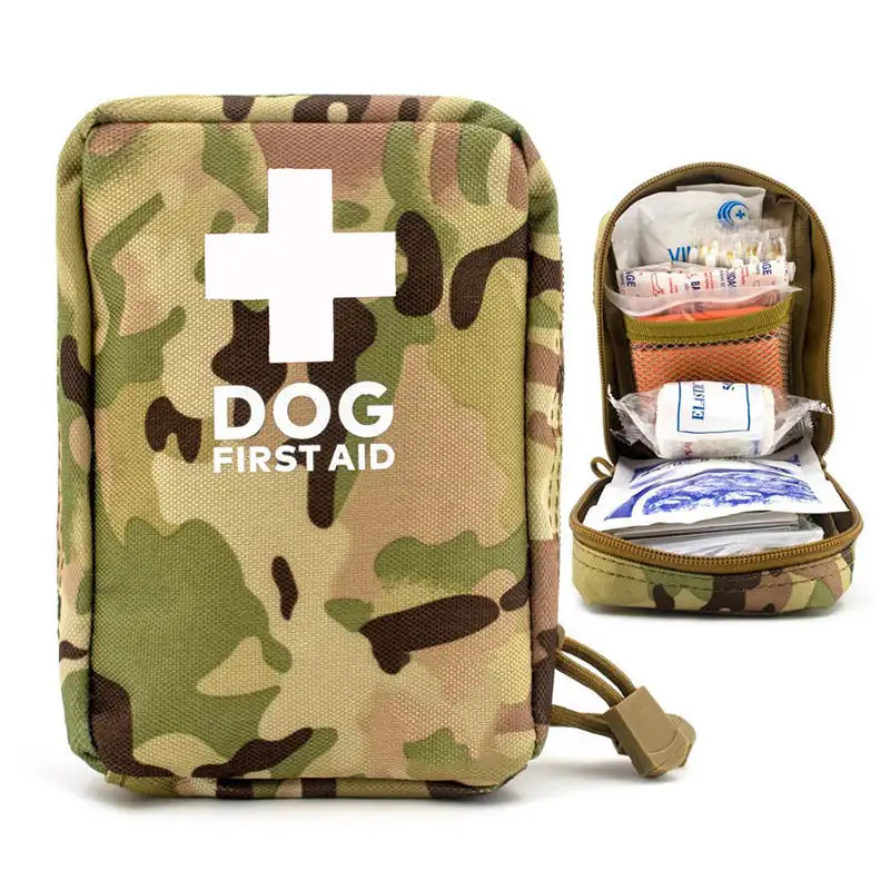 Anthrive tragbares Hundespitzen-Ersatzkit 72 Stück Medizinsätze mit Thermometer Mini-Haustier-Notfall-Überlebensbeutel Haustier-Ersatzkit
