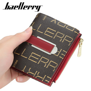 กระเป๋าสตางค์สั้นผู้หญิง Baellerry หนัง PU ขนาดเล็ก กระเป๋าใส่เหรียญแบบซิป ลายตัวอักษร ใช้ได้ทุกวัน - Product Image 3