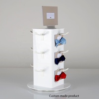 4 côtés Présentoir Rotatif Petit Produit Présentoir de Comptoir avec Crochets