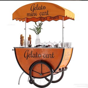 Outdoor Custom Orange <strong>Candy</strong> <strong>Cart</strong> Metal Detachable Food <strong>Cart</strong> <strong>Candy</strong> Bar <strong>Cart</strong> with Led Sign - Product Image 6