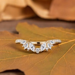 Classic Custom Luxury Fashion Women <b>Rings</b> Trendy Anniversary Gift Marquise Cut <b>Open</b> Diamond 14k Gold Lab Grown Fine Brand - Product Image 2