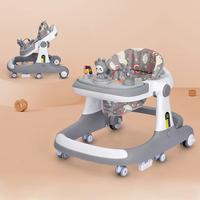Offre Spéciale : Trotteur d'apprentissage 4-en-1 pliable pour bébé, poussette multifonction avec musique