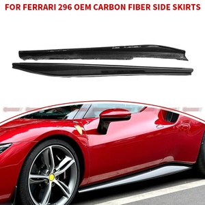 สเกิร์ตข้างสำหรับ Ferrari 296 GTB แบบ OEM ผลิตจากคาร์บอนไฟเบอร์แห้ง อะไหล่ตกแต่งรถยนต์ - Product Image 4