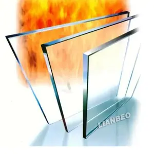 Bloc de verre décoratif trempé clair ignifuge résistant à la chaleur ignifuge construction en verre résistant aux hautes températures