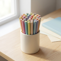 Crayons de couleur en bois Jumbo de 7 pouces, lot de 12 couleurs, emballage personnalisé avec logo, certifiés ISO EN71 ASTM, fournitures scolaires pour le dessin et l'art