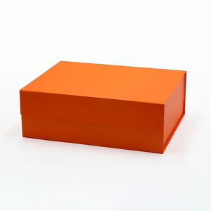 Geotobox luxury A4 deep size orange color collapsible empty gift set boxes in bulk