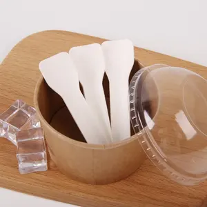 Loại Thực Phẩm Lớp Thực Phẩm Phù Hợp Với Thìa Kem Cốc Giấy Muỗng Bán Hàng Nóng Mới In Offset Tường Đơn, In Flexo Trắng - Product Image 1