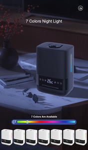 RUNAL Black LED Light Cool Mist Ultrasonic <b>Humidifier</b> With Aromatherapy Smart WiFi 6L & App-Controlled Water Oil Diffuser Black - Product Image 4
