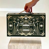 Boîte Cadeau Rigide en Carton avec Poignée pour Cadeaux d'Entreprise, Kits de Reconnaissance Client, Kits PR et Influenceurs, Cadeaux de Noël