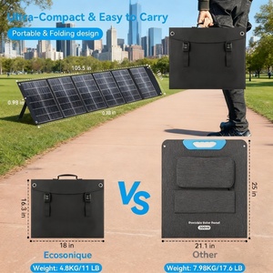 แผงโซลาร์เซลล์แบบพับได้ชนิดโมโนคริสตัลไลน์ 200W ประสิทธิภาพสูง ได้รับการรับรองมาตรฐาน TUV ประสิทธิภาพ 23.5% 32 เซลล์ น้ำหนัก 4.8 กก. ขายดี - Product Image 4