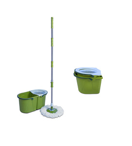 Mopa de Limpieza Mágica de 360 Grados con <span class=keywords><strong>Dos</strong></span> Cubos, Fácil de Girar, Palo de Acero Inoxidable, Cabezal de Mopa de Plástico y Acero Inoxidable, en Caja - Product Image 6