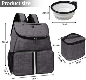 Sac de voyage pour chien homologué BSCI, sac à dos pour animaux de compagnie approuvé par les compagnies aériennes, sac à dos de voyage pour animaux avec sac de transport pour accessoires, adapté aux voyages en avion - Product Image 4