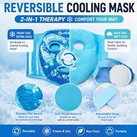 Masque oculaire réutilisable à billes de gel chaud/froid, compresse rafraîchissante pour les yeux gonflés, soulagement des maux de tête, soins de beauté et spa