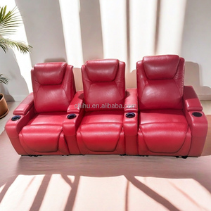 Sofá reclinable automático de cuero auténtico de lujo moderno para el hogar, sala de estar, salas de cine, uso hospitalario, venta al por mayor - Product Image 3