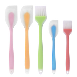 Ensemble de spatules en silicone translucide avec pinceau à huile, outils de pâtisserie, isolation thermique, compatibles lave-vaisselle et four, pour mélanger la crème et les gâteaux - Product Image 1