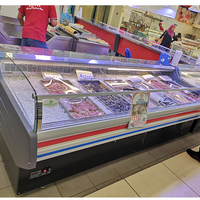 Vitrine réfrigérée pour viande, poisson, poulet, fruits de mer, pour comptoir de service de supermarché