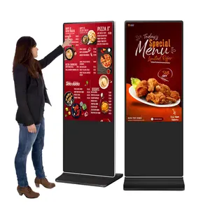 Straat Lcd Adverteren Touchscreen Zelf Afrekenen Betaling Kiosken Indoor Reclame Display Digitale Bewegwijzering Kiosk Met Standaard