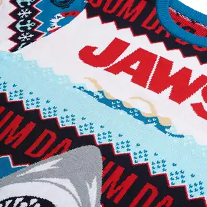 Suéter de Navidad de Jacquard para parejas con logotipo personalizado, jersey de acrílico, suéter de punto, suéter de Navidad para parejas