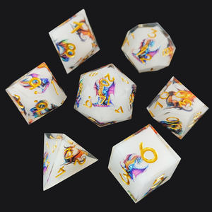 JMS Factory Wholesale - Ensemble de 7 dés polyédriques classiques en résine pour jeux de rôle Dungeons and Dragons - Product Image 2