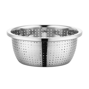 Le Chef He Carp 304 נירוסטה מעובה למטבח, סל ניקוז ומסננת לשטיפת אורז/ירקות - Product Image 6