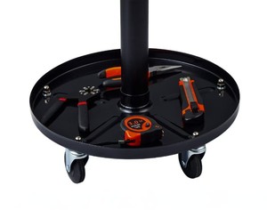 Silla de <span class=keywords><strong>taller</strong></span> de 5 ruedas ajustable, <span class=keywords><strong>taburete</strong></span> mecánico de enredadera de coche, asiento de enredadera neumático rodante, asiento de reparación de coche con bandeja de herramientas - Product Image 2
