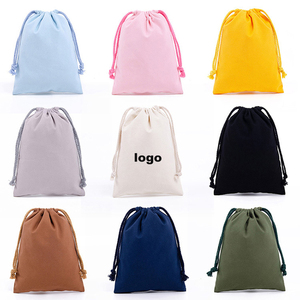 Wholesale Custom Logo Double <b>String</b> Jewellery Gift Fabric Storage Pouch Organic Muslin Canvas Cotton Drawstring <b>Bag</b> - Product Image 1