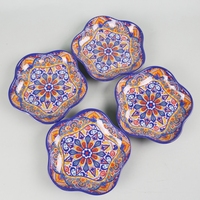 Assiettes à dîner en mélamine polie glacée de haute qualité, forme de fleur, sans BPA, assiette à fruits, vente en gros, incassable, logo personnalisé
