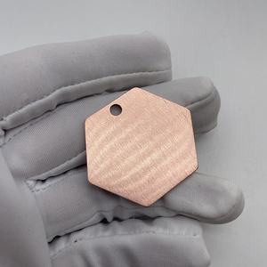 14 Gauge Puur Koperen Zeshoek Gravure Stempelen Blanks Huisdier Id Tags Gepersonaliseerd Metalen Ornament - Product Image 3