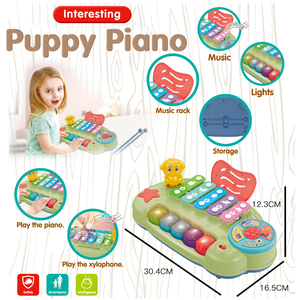 LK Toys <span class=keywords><strong>Set</strong></span> Educativo di Pianoforte, Batteria e Campanello in Plastica per Bambini 2-4 Anni - Giocattolo Musicale Educativo - Product Image 5