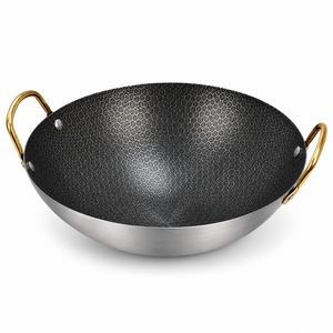 Olla Profunda Redonda Antiadherente de Acero Inoxidable con Diseño de Panal, Doble Asa, Comercial, para Mariscos y Hot Pot, para Restaurante - Product Image 1