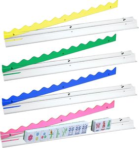 Estante de Mahjong de Acrílico Transparente con Diseño de Ondas para 4 Jugadores, Juego de Mahjong Moderno y Portátil - Product Image 4
