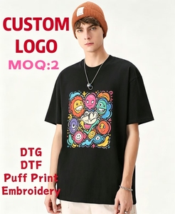 Camisetas de hombre con estampado digital ODM/OEM al por mayor, camisetas streetwear personalizadas de alta calidad de 220 gramos, camisetas de hombre con letras. - Product Image 1