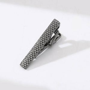 Vente en gros fabricant : Lot de pinces à <span class=keywords><strong>cravate</strong></span> décoratives de luxe pour hommes, argentées, 4 cm de long - Product Image 6