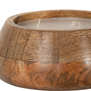 Candela in Ciotola di Legno Profumata alla Vaniglia, Candela Decorativa a Colonna per Soggiorno, Camera da Letto, Bagno - Product Image 3