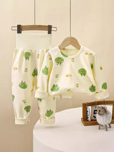 Nuovo Set di Pantaloni Autunnali a Vita Alta per Bambini, <span class=keywords><strong>Pigiami</strong></span> per Ragazzi e Ragazze, Abbigliamento Tinto in Capo con Stampa a Maniche Lunghe per Casa - Product Image 2