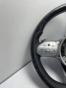 Volante in Legno Personalizzato con Fondo Piatto, Riscaldamento e Vibrazione per <span class=keywords><strong>Mercedes</strong></span> W205 <span class=keywords><strong>C180</strong></span> C200 2014-2021 - Product Image 4