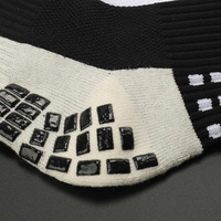 Chaussettes de sport antidérapantes en tricot blanc avec logo personnalisé Glacier pour matchs de football