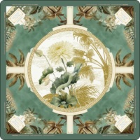 Tapis de Mahjong Américain 33 pouces à Imprimé Floral Botanique, Antidérapant, en Néoprène, Absorption du Bruit, Tapis de Jeu Portable pour Mahjong, Cartes de Poker