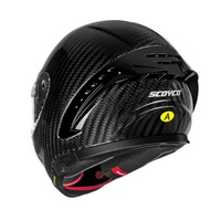 Casque de moto vintage pour la sécurité en conduite, casque de moto modulaire à double visière, casque intégral en fibre de carbone pour la course automobile