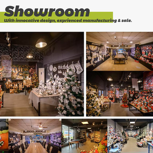 Mặt dây chuyền cây thông Noel Zaves Elf bằng vải mềm, họa tiết sọc, đồ thủ công trang trí cho bữa tiệc Giáng sinh - Product Image 4