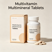 Comprimés de complément alimentaire multivitaminé et multiminéral |   Soutien nutritionnel quotidien pour le bien-être général du corps, utilisation quotidienne pour adultes