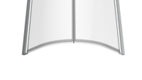 Porte de douche en verre transparent personnalisé salle de bain porte de douche en verre trempé rond carré salle de bain cabine de douche